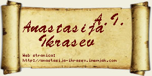 Anastasija Ikrašev vizit kartica